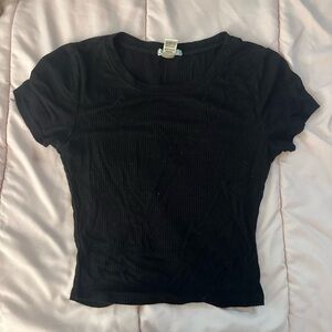 Bozzolo Black and White Fitted Short Sleeve T-Shirt